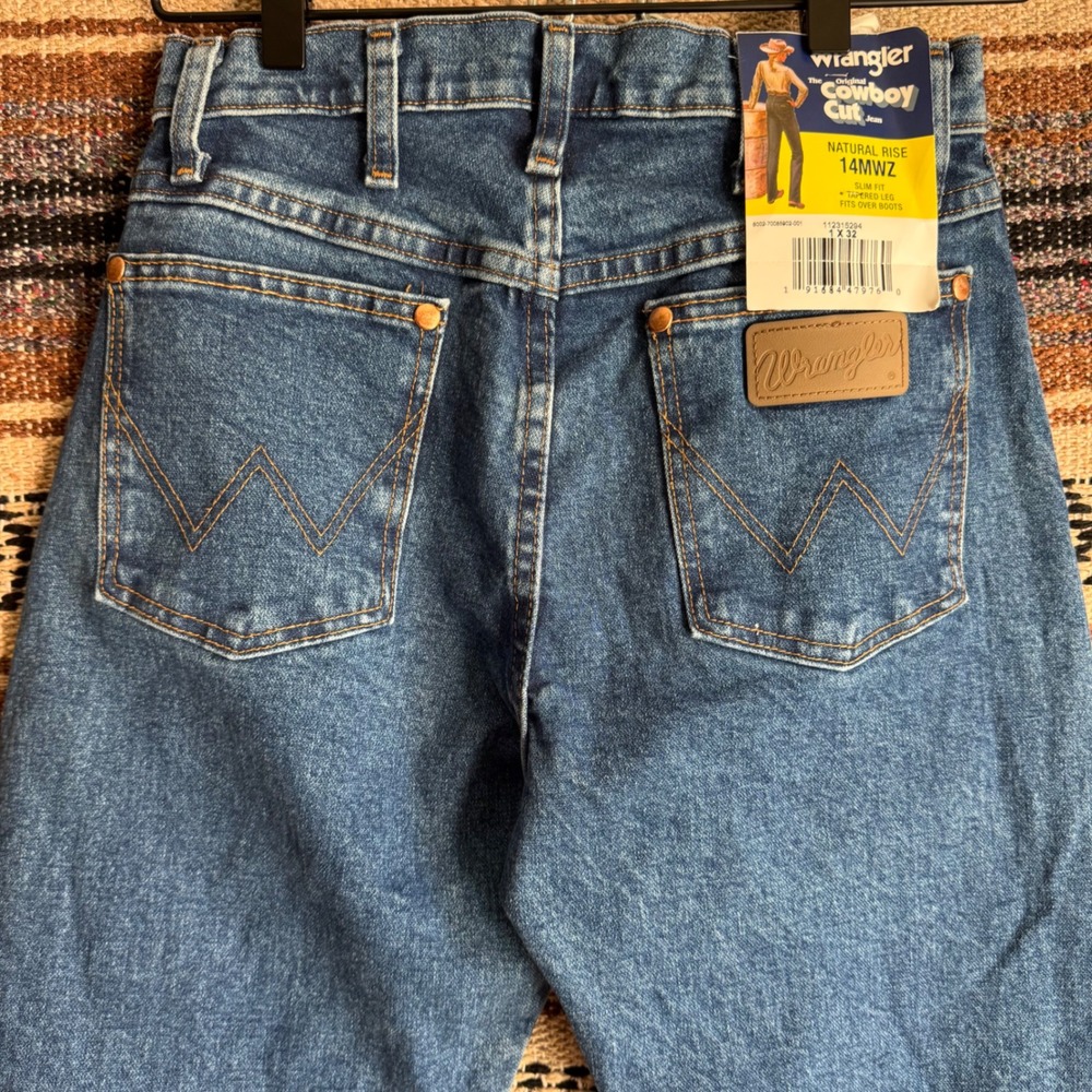 Vintage Wrangler Cowboy Cut Jeans Womens 1x32 Blue 14MWZ Slim Fit Tapered Leg